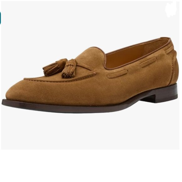 FSJ Other - FSJ Brown Men's Retro Round Toe Tassel Loafers Suede Slip-On Comfortable Shoes